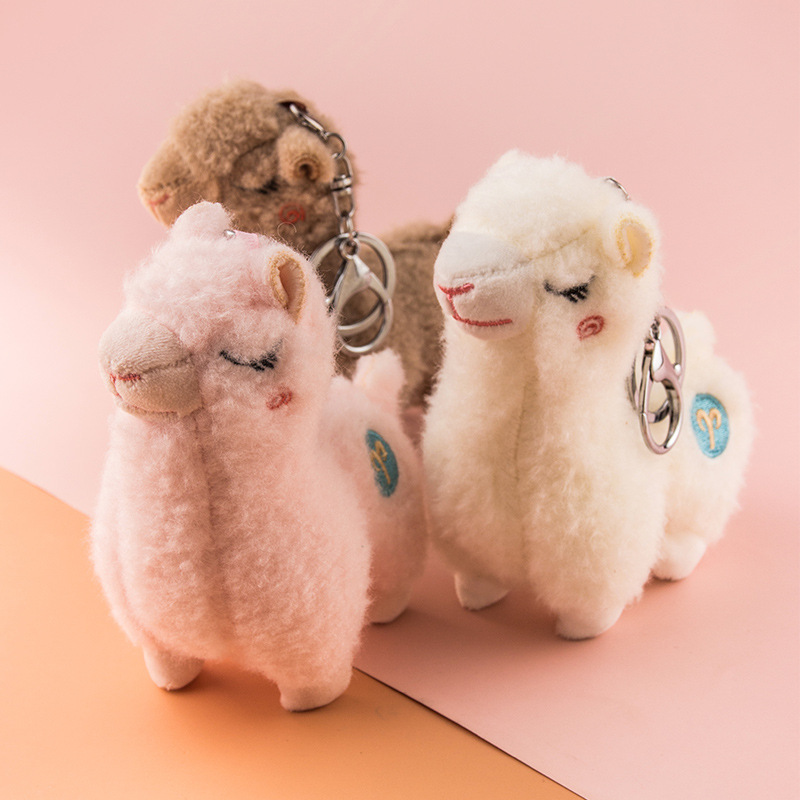 Simulation Alpaca Plush Keychain