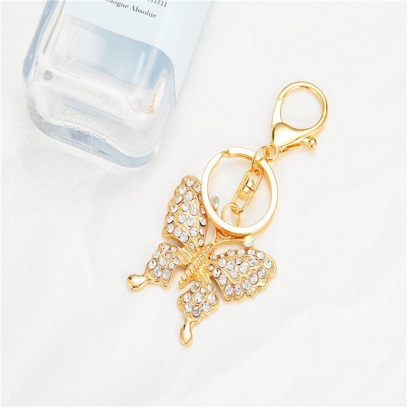 Zinc Alloy Electroplated Butterfly Key Chain