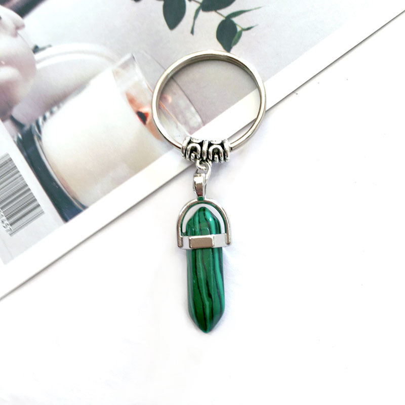 Natural Stone Hexagonal Column Keychain - Image 3