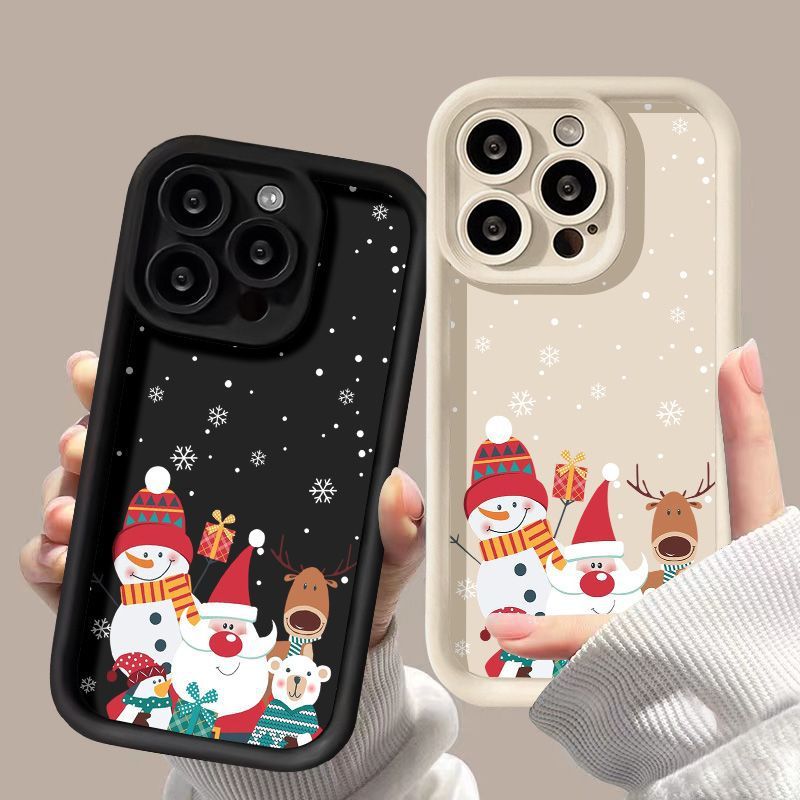 Cute Santa Claus Frosted Pattern Case