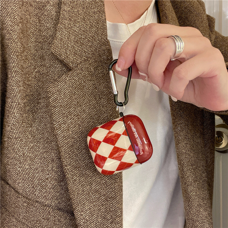 Silicone Retro Rhomboid Earphone Sleeve