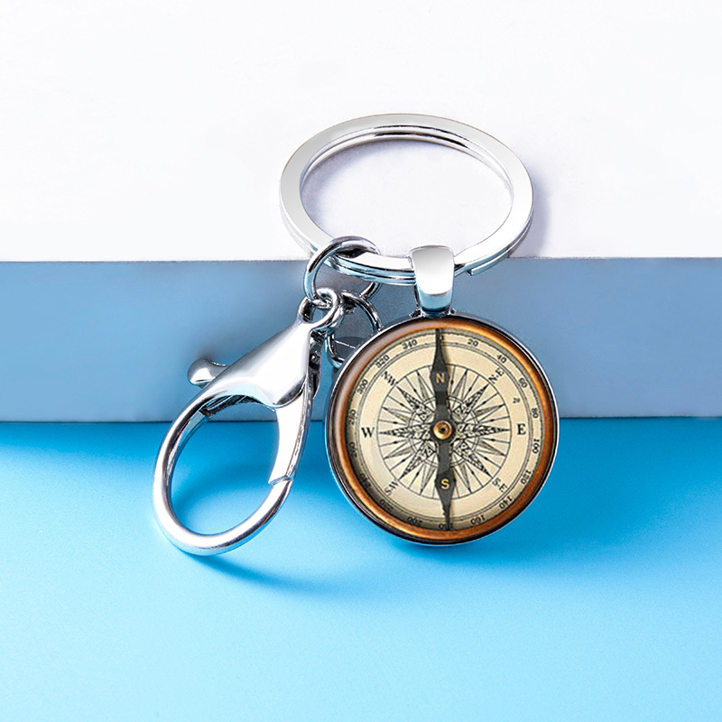 Vintage Steampunk Compass Keychains