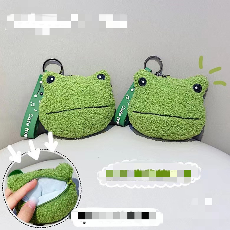 Green Plush Frog Doll Keychain - Image 5