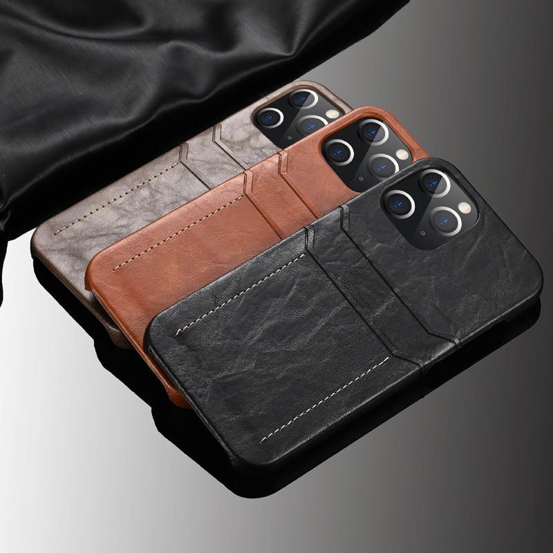 Oil-Waxed Calfskin Card Protective Case