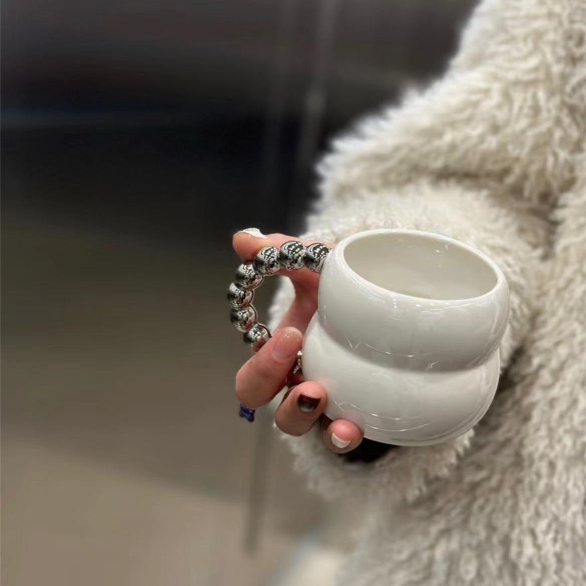 Leisure Plating Ceramic Fat Mug