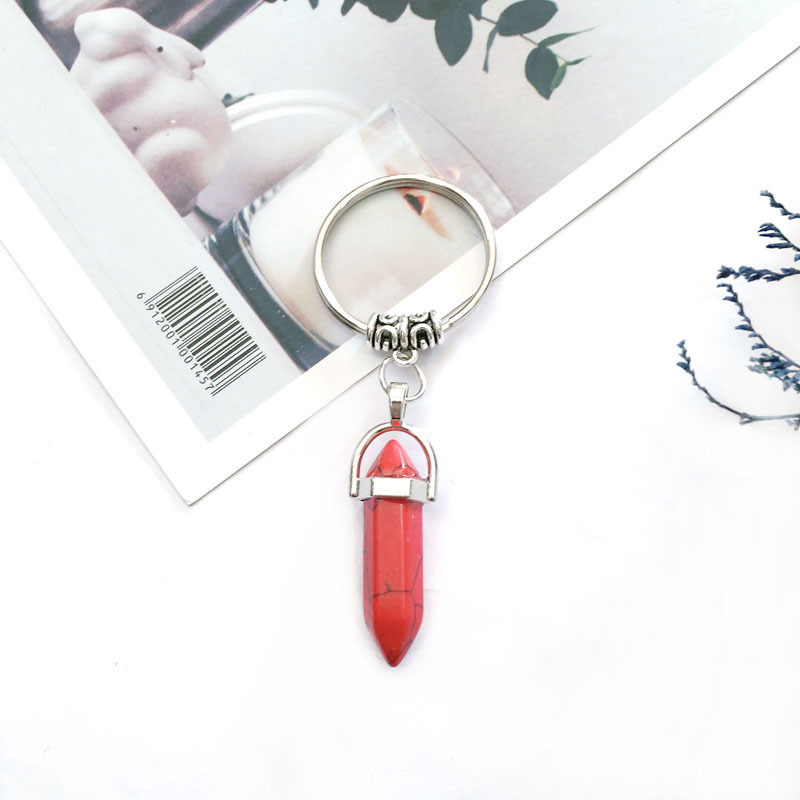 Natural Stone Hexagonal Column Keychain - Image 4