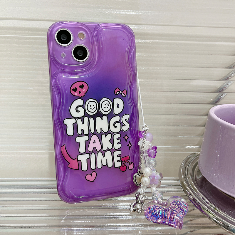 Graffiti English Love Chain Mobile Phone Case
