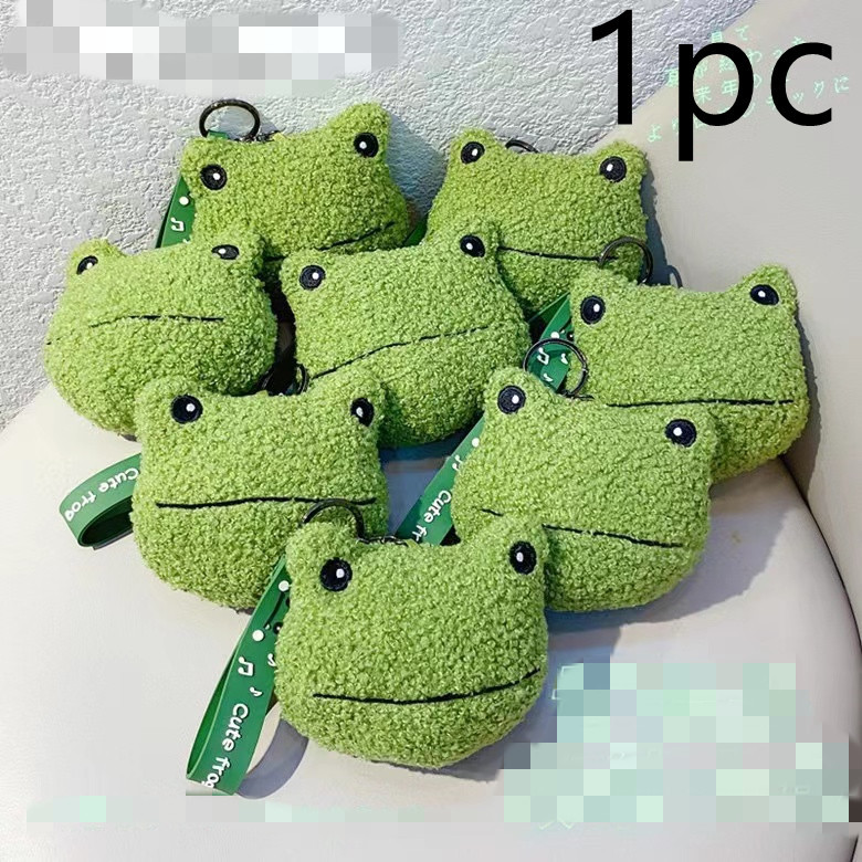 Green Plush Frog Doll Keychain - Image 3