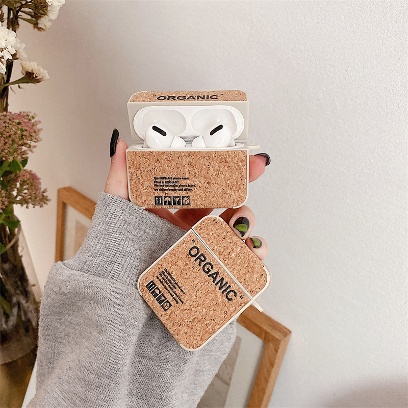 Alphabet Wood Grain Headset Case