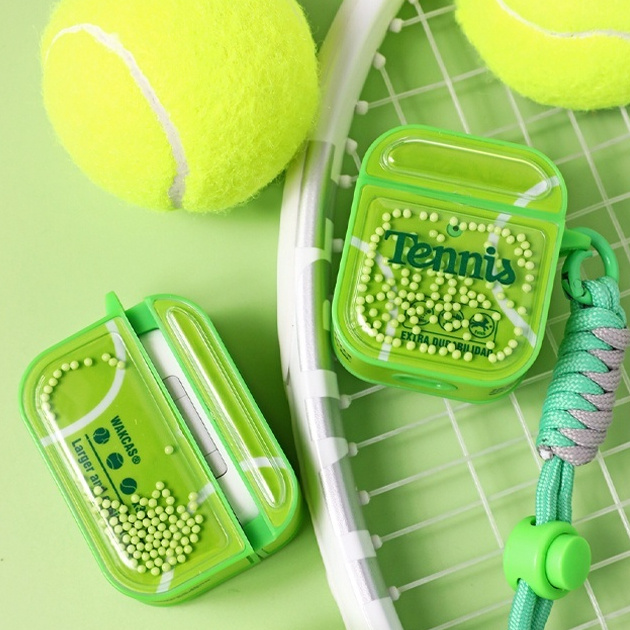 Personality Lanyard Tennis Headphone Case