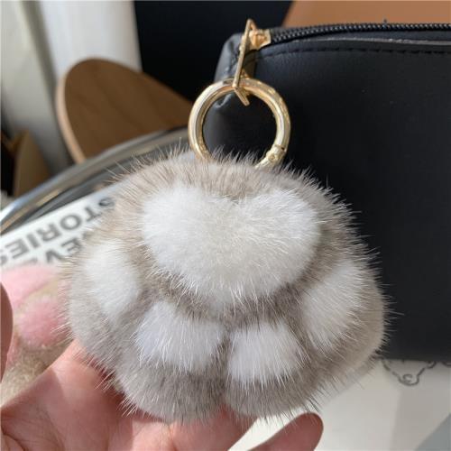 Cat's Claw Fur Ornaments Real Plush Key Chain