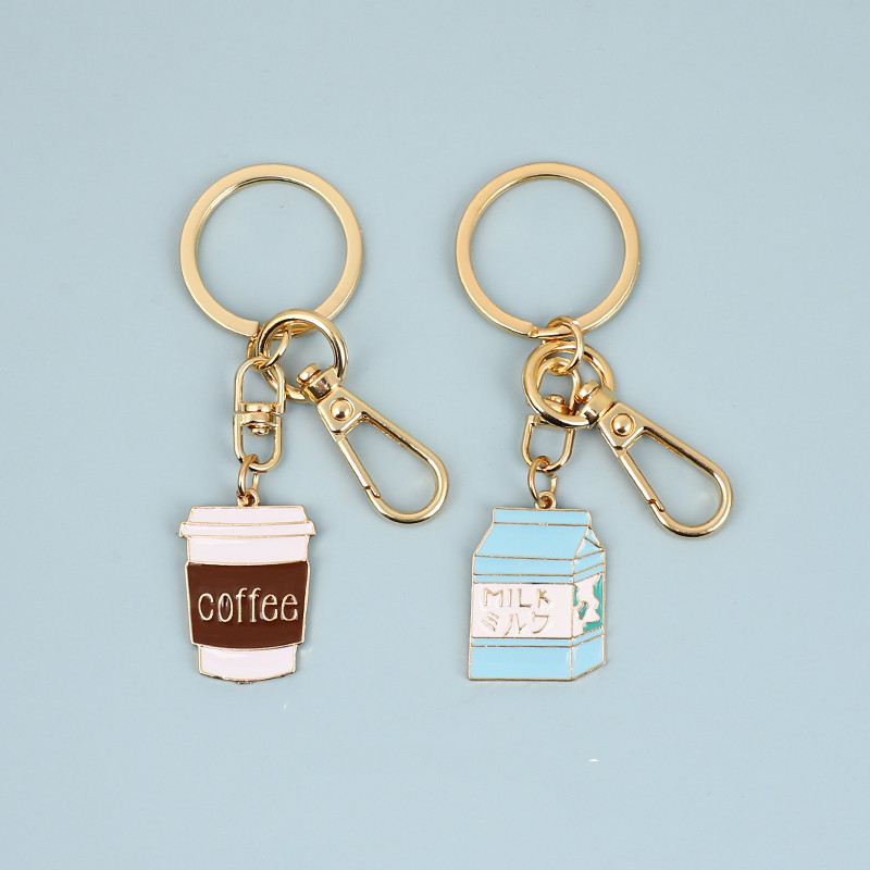 Milk Coffee Diy Couple Keychain
