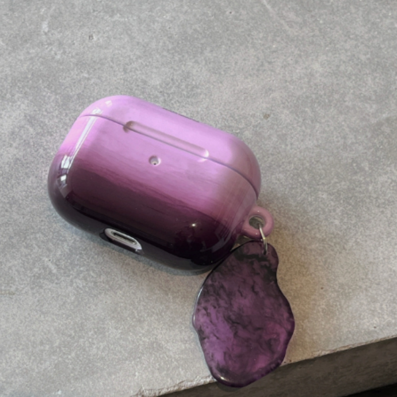 Tinted Earphone Case With Purple Ink