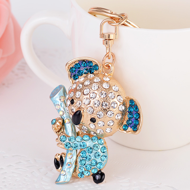 Fashion Diamond-Embedded Koala Keychain - Image 5