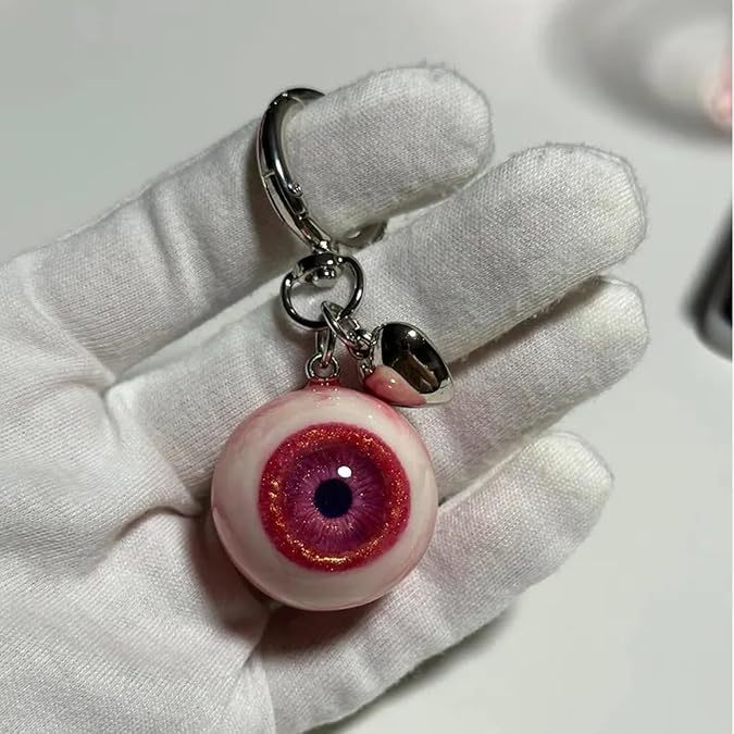Devil's Eye Resin Heart-Shape Eye Keychain