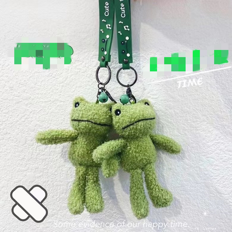 Green Plush Frog Doll Keychain - Image 6