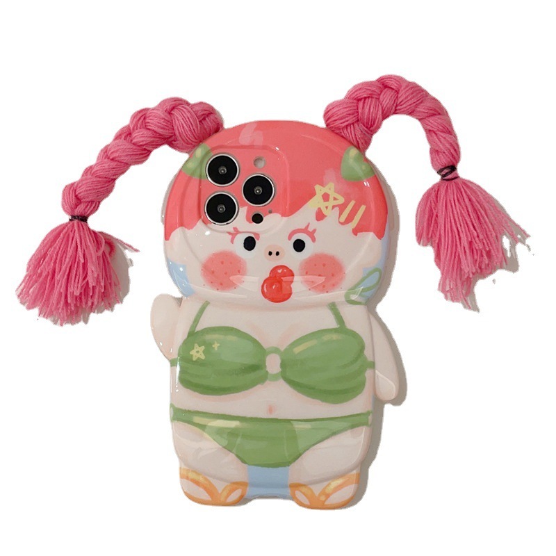 Summer Funny Braid Swimsuit Phone Case - Image 6