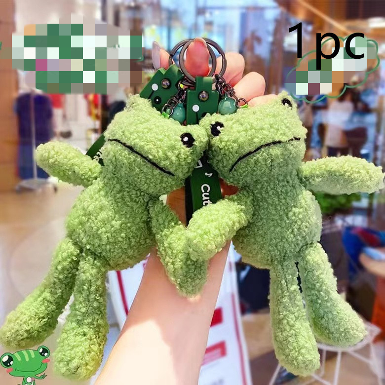 Green Plush Frog Doll Keychain - Image 7