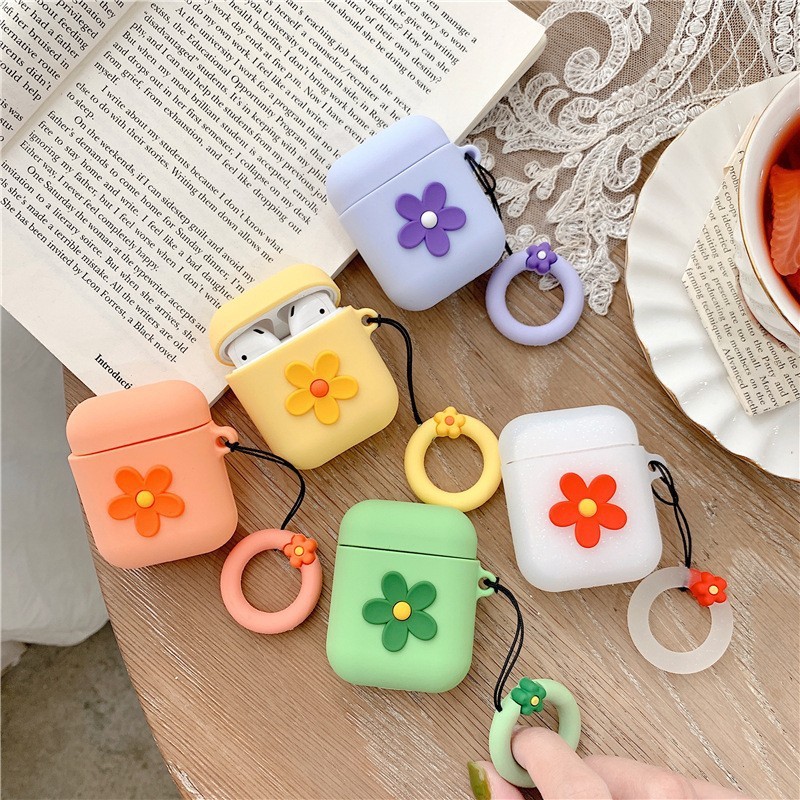 Silicone Flower Bluetooth Earphone Case