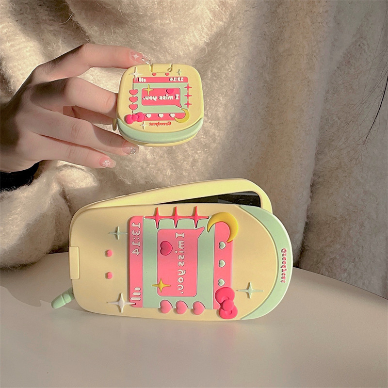 Wireless Custard English Flip Earbuds Case