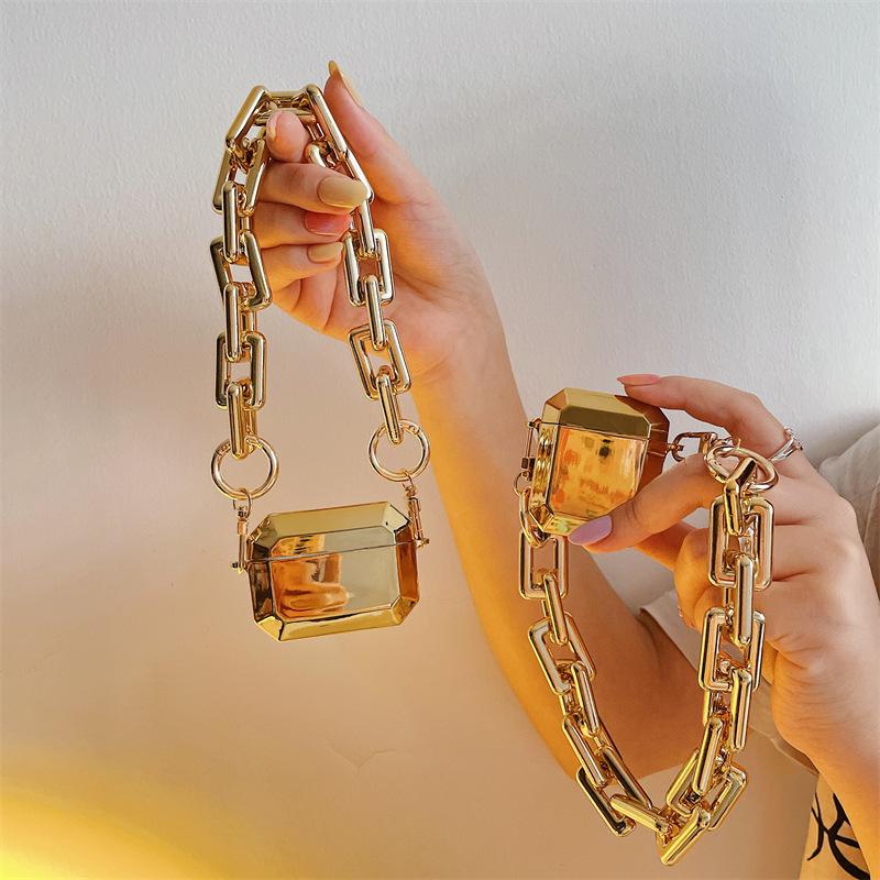 Gold Shiny Bluetooth Earphone Case