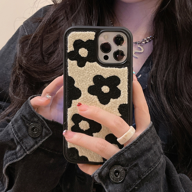Light Plush Flowers Phone Case