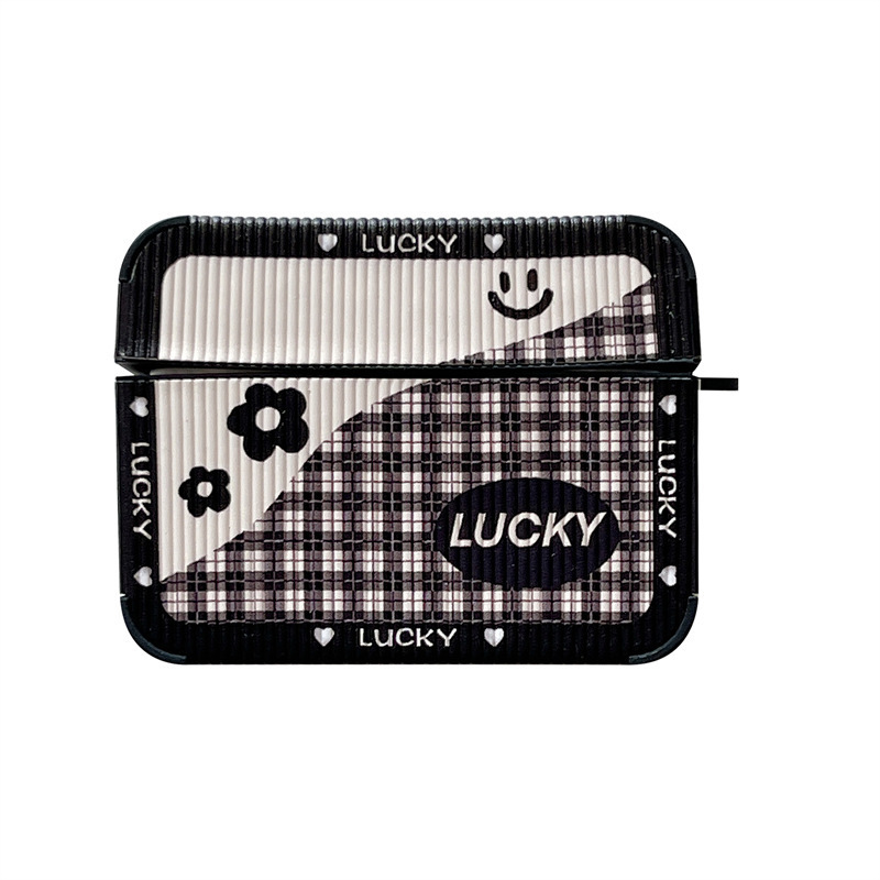 Ins Houndstooth Flower Bluetooth Earphone Case - Image 2