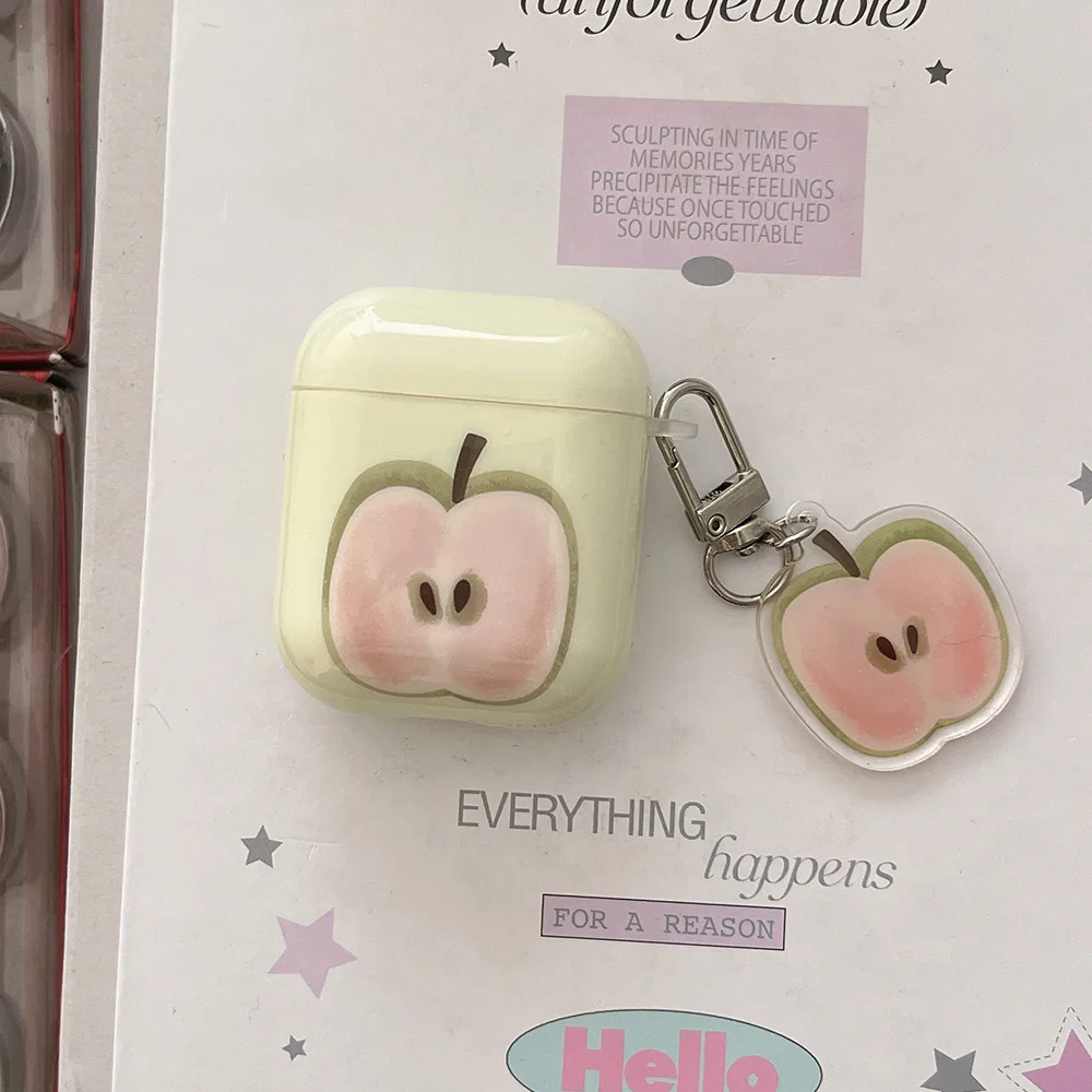 Silicone Lovely Apple Couple Earphone Case