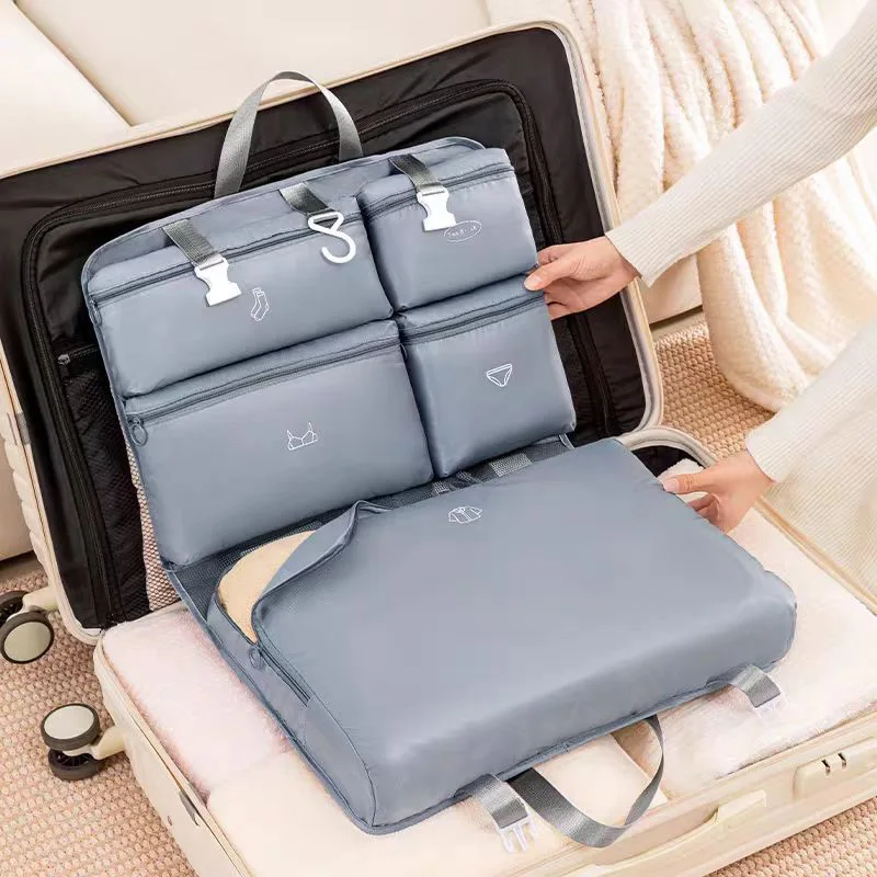 7-in-1 Large Capacity Clothing & Cosmetic Storage Bag – Portable, Washable