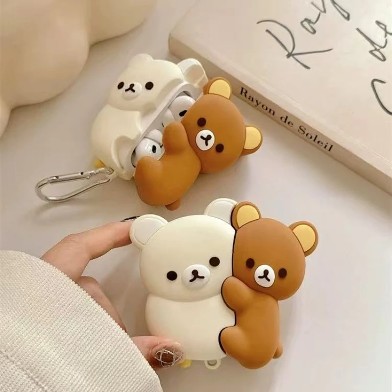 3D Silicone Hug Bear For AirPods With Pendant
