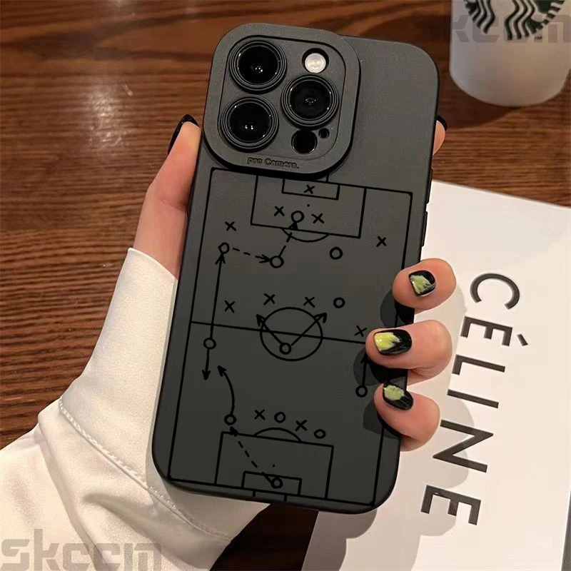 Basketball Tactical Board Pattern Phone Case