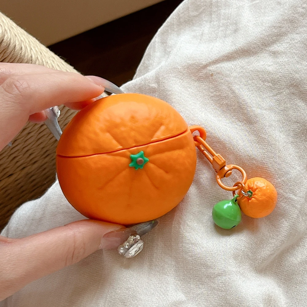 3D Fruit Orange Earpods Case for Airpods