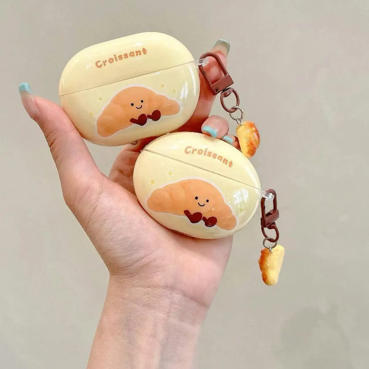 Cute Croissant With Pendant For Huawei Freebuds