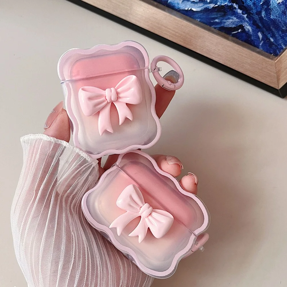 3D Bow Wave Earphone Case for AirPods