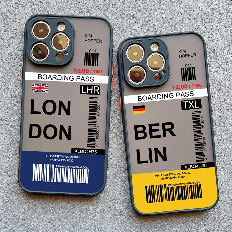 INS Boarding Pass Ticket Phone Case for iPhone