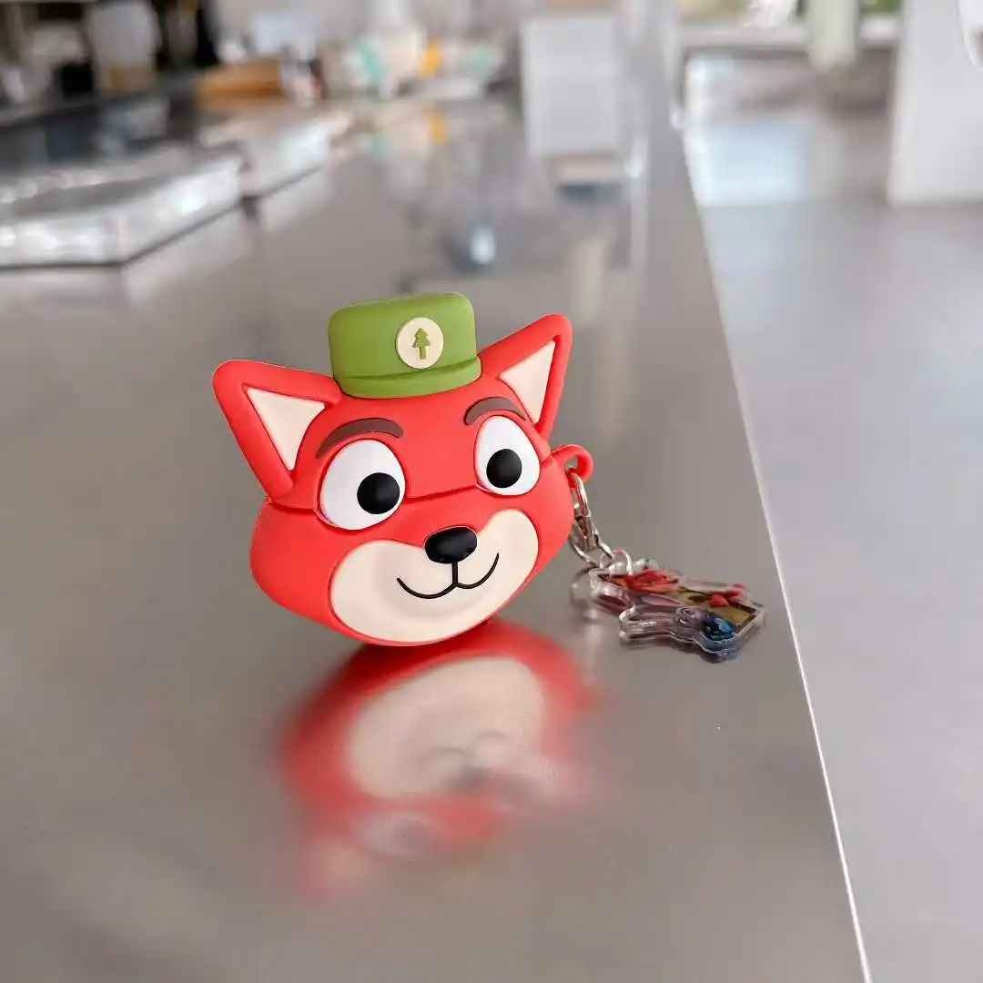 Silicone Soft Animal Wolf Protective Case For Airpods