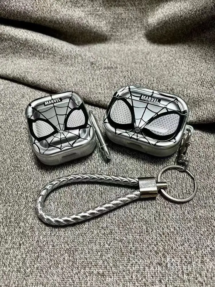 Silver Spiderman TPU Protective Case For Airpods