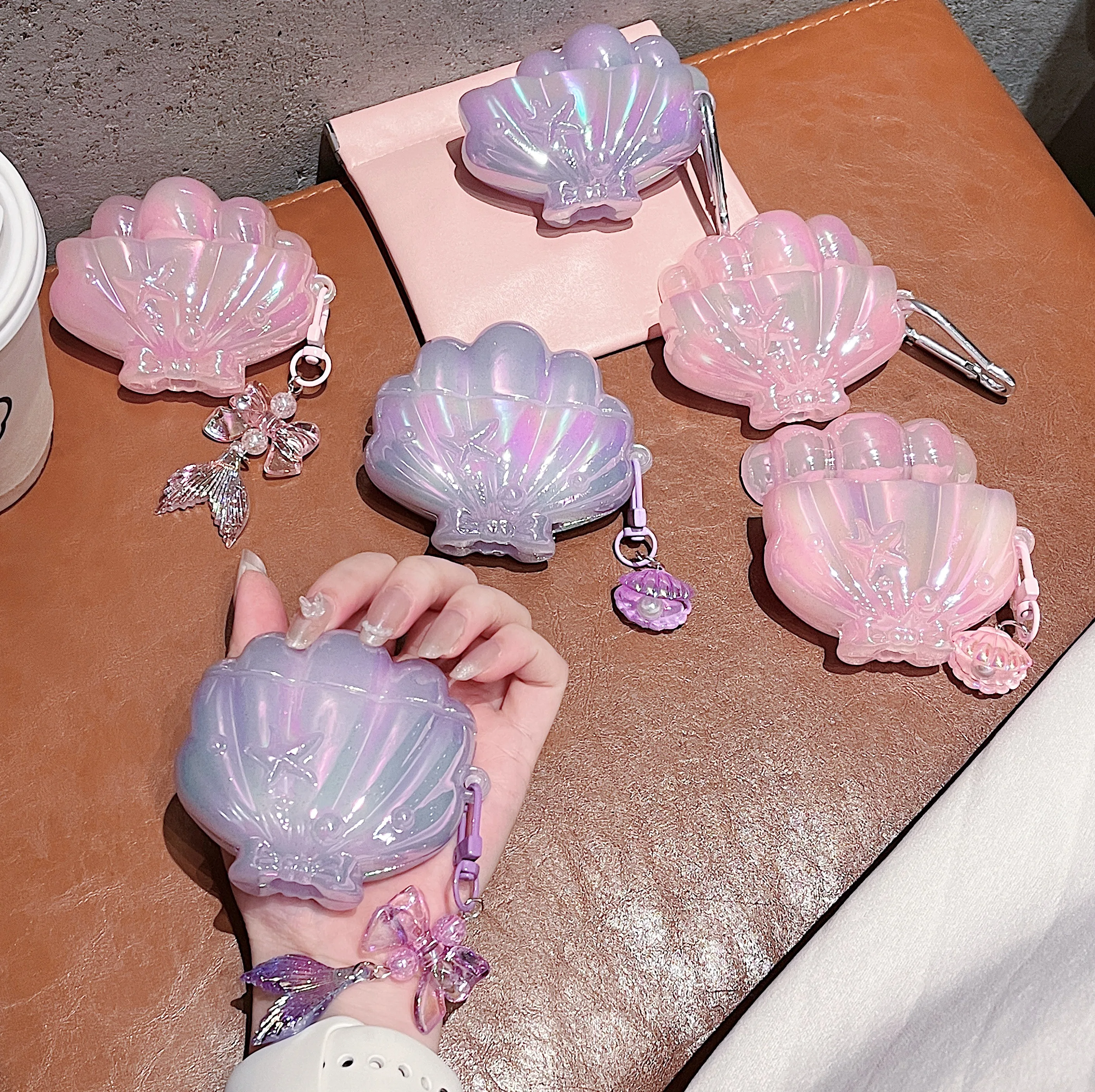 3D Lovely Glitter Seashell Conch Case For Airpods