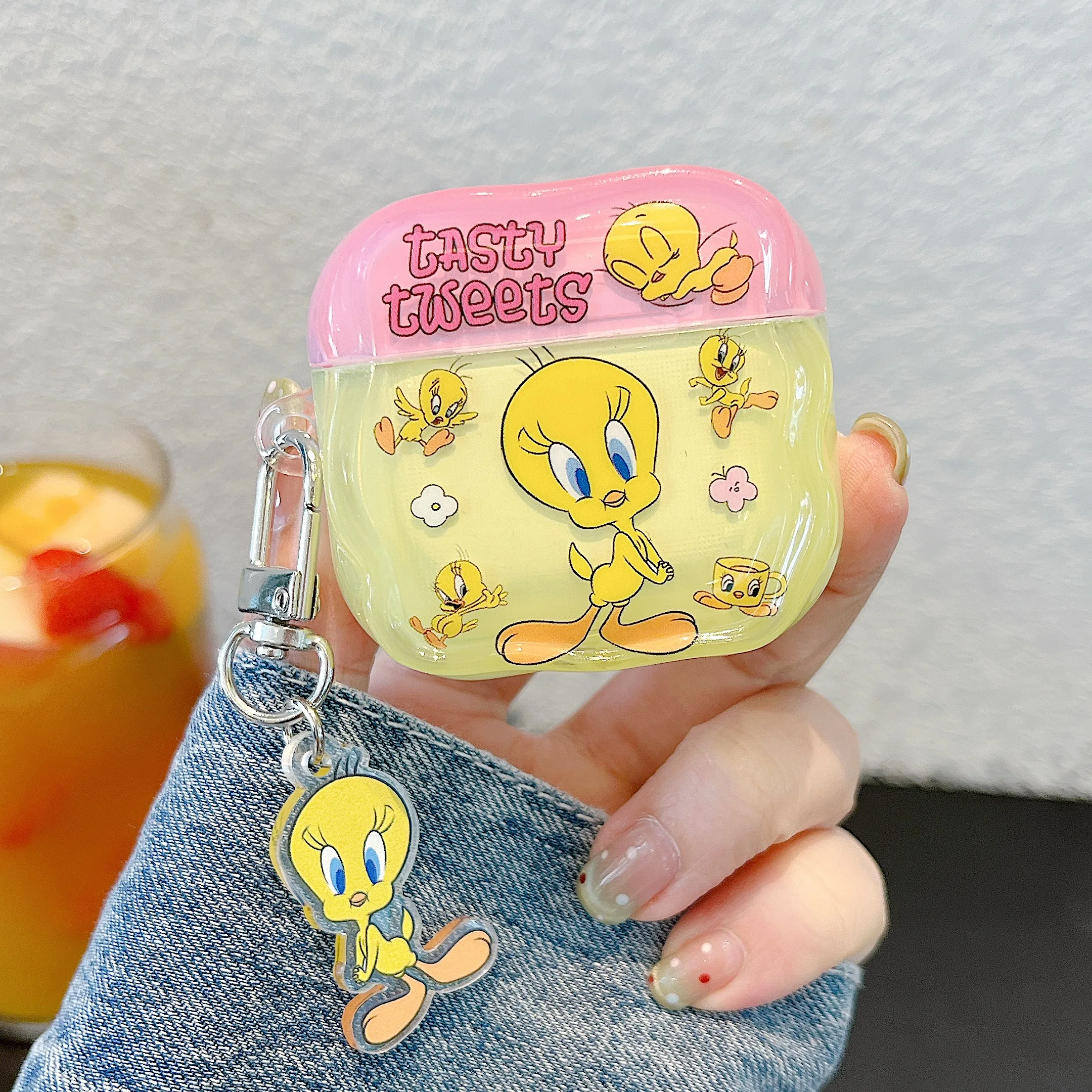 Little Yellow Bird Bluetooth Earphone Case with Hangover - Image 2