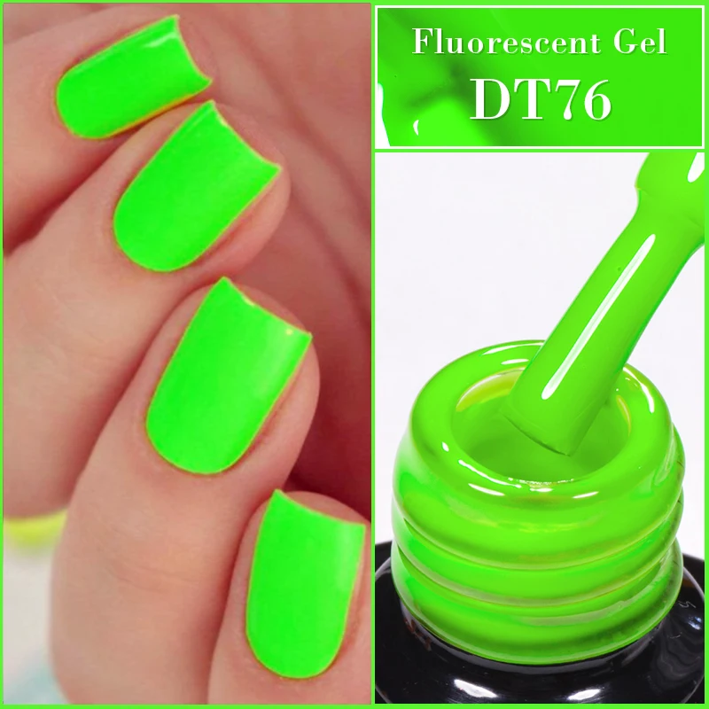7ml Fluorescence Neon Sparkly Gel Nail Polish