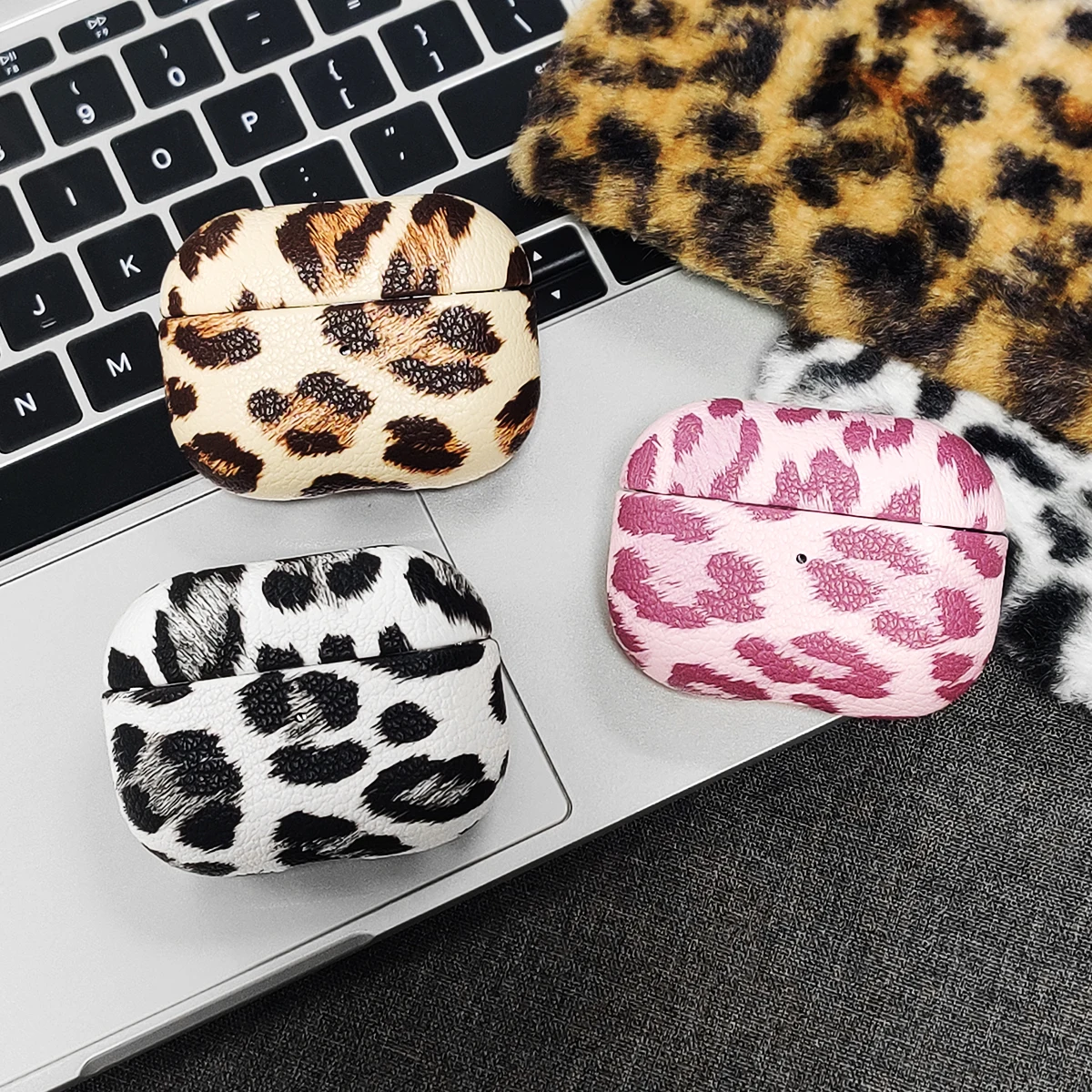 Leopard Print Leather Earphone Case for AirPods - Image 3