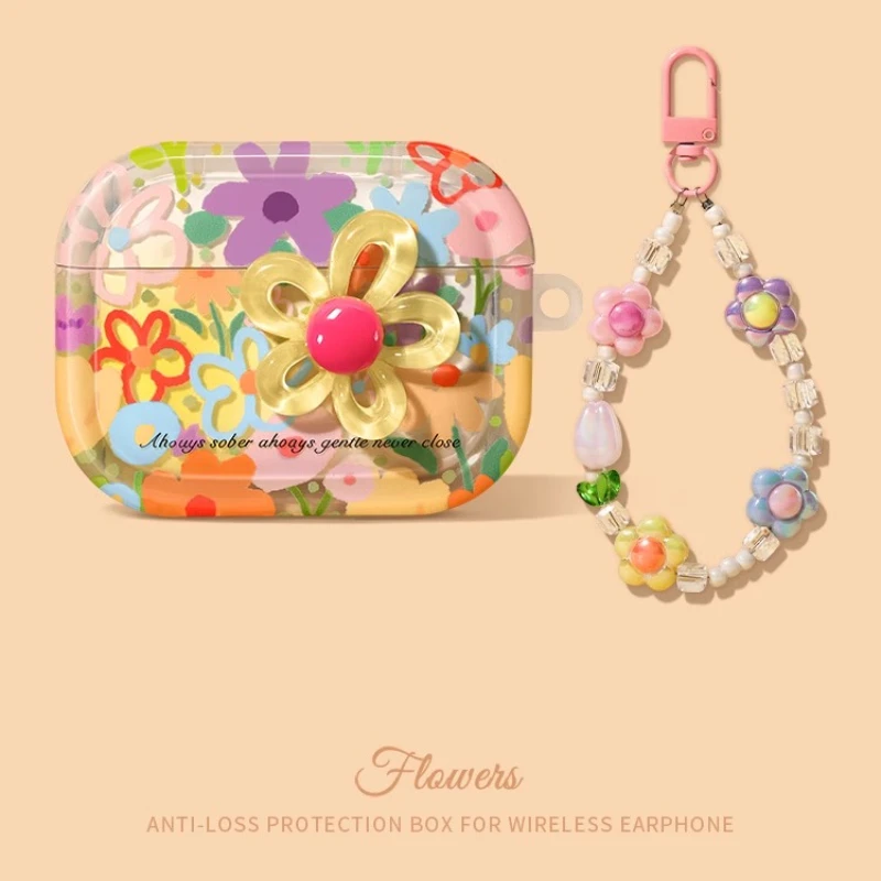 3D Flower Soft TPU Earphone Case For Airpods