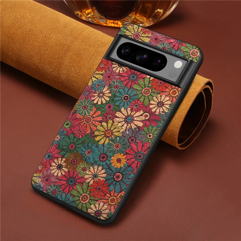 Ultrathin Flower Figure Leather Phone Case For Google