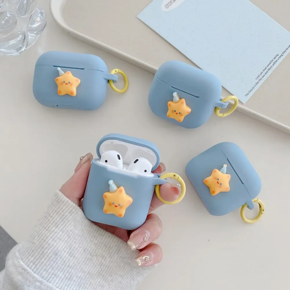 Silicone Cartoon 3D Star Case for Airpods