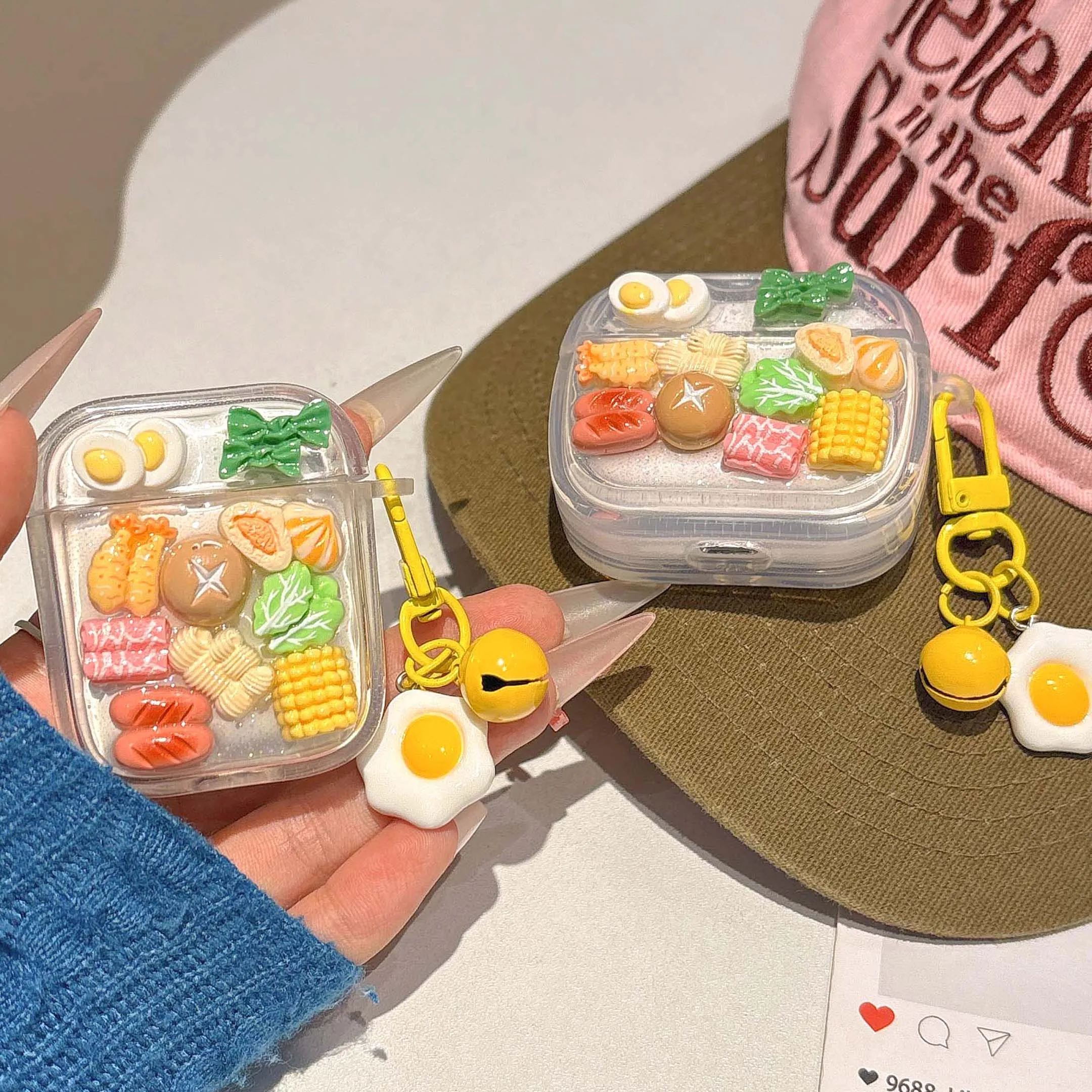 3D Drop Glue Vegetable Food Earphone Case