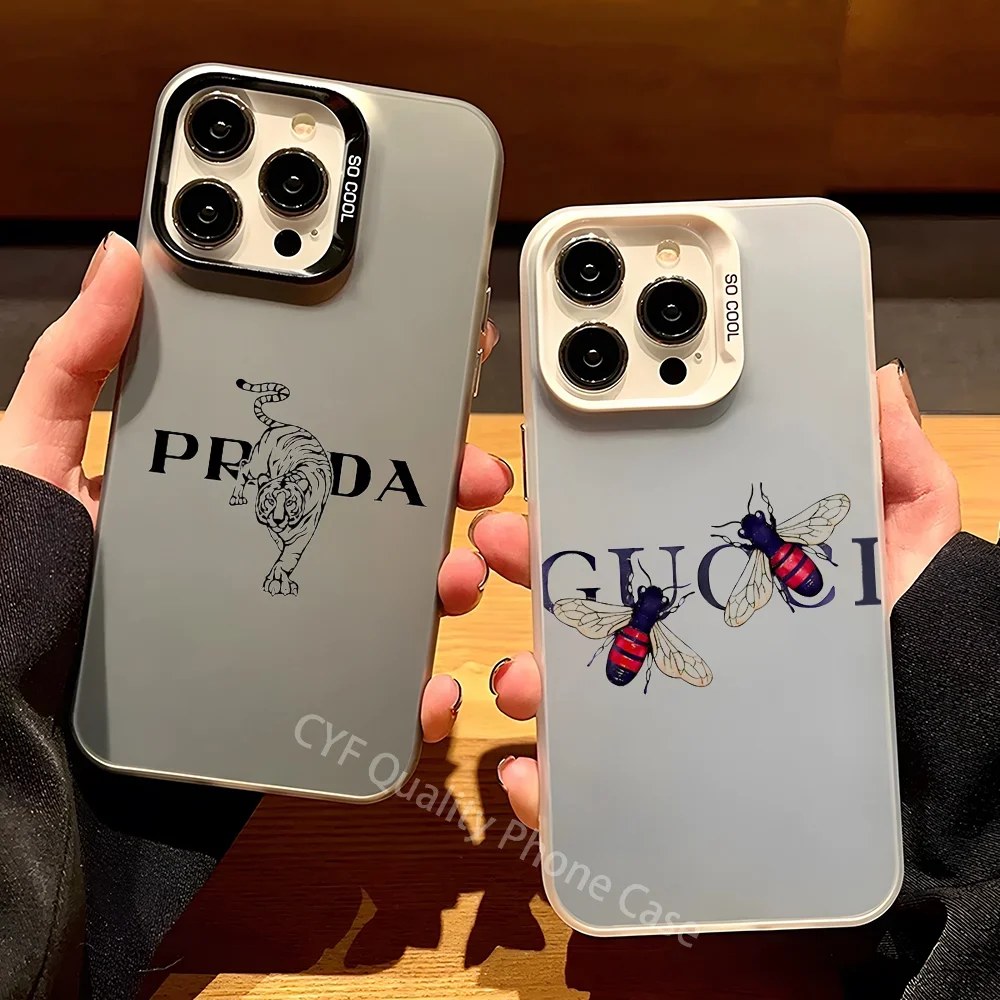 Tiger and Bee Protect Plating Phone Case For iPhone