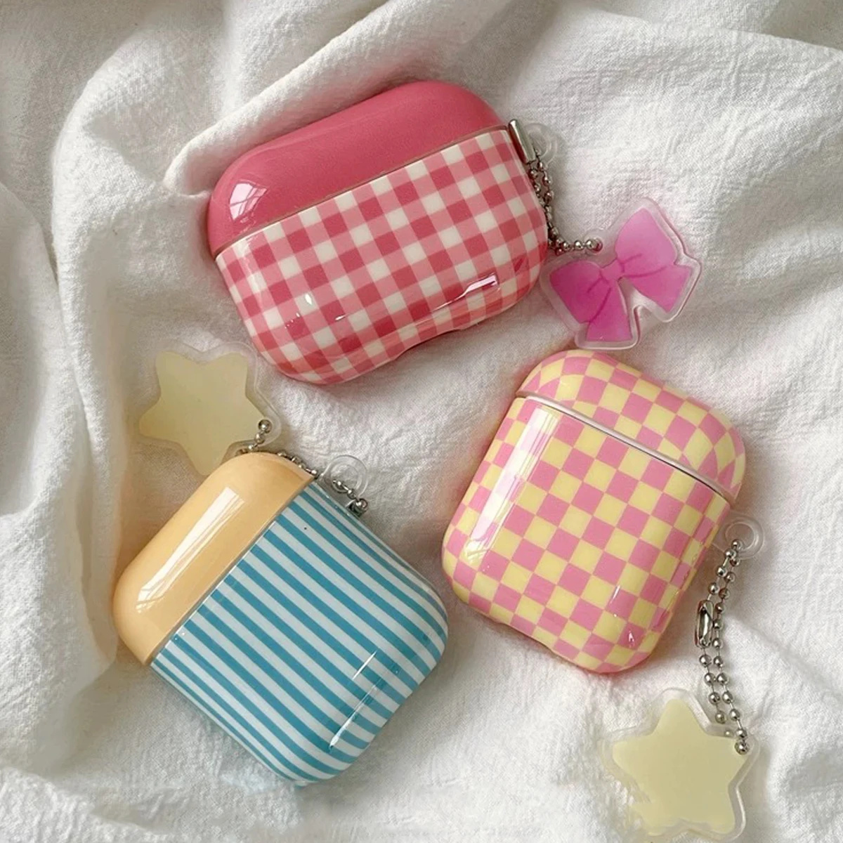 Simple Striped Grid Protective Case For Apple