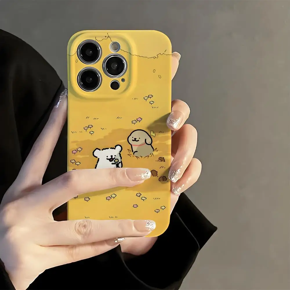 Korean INS Maltese Dog Phone Case for iPhone