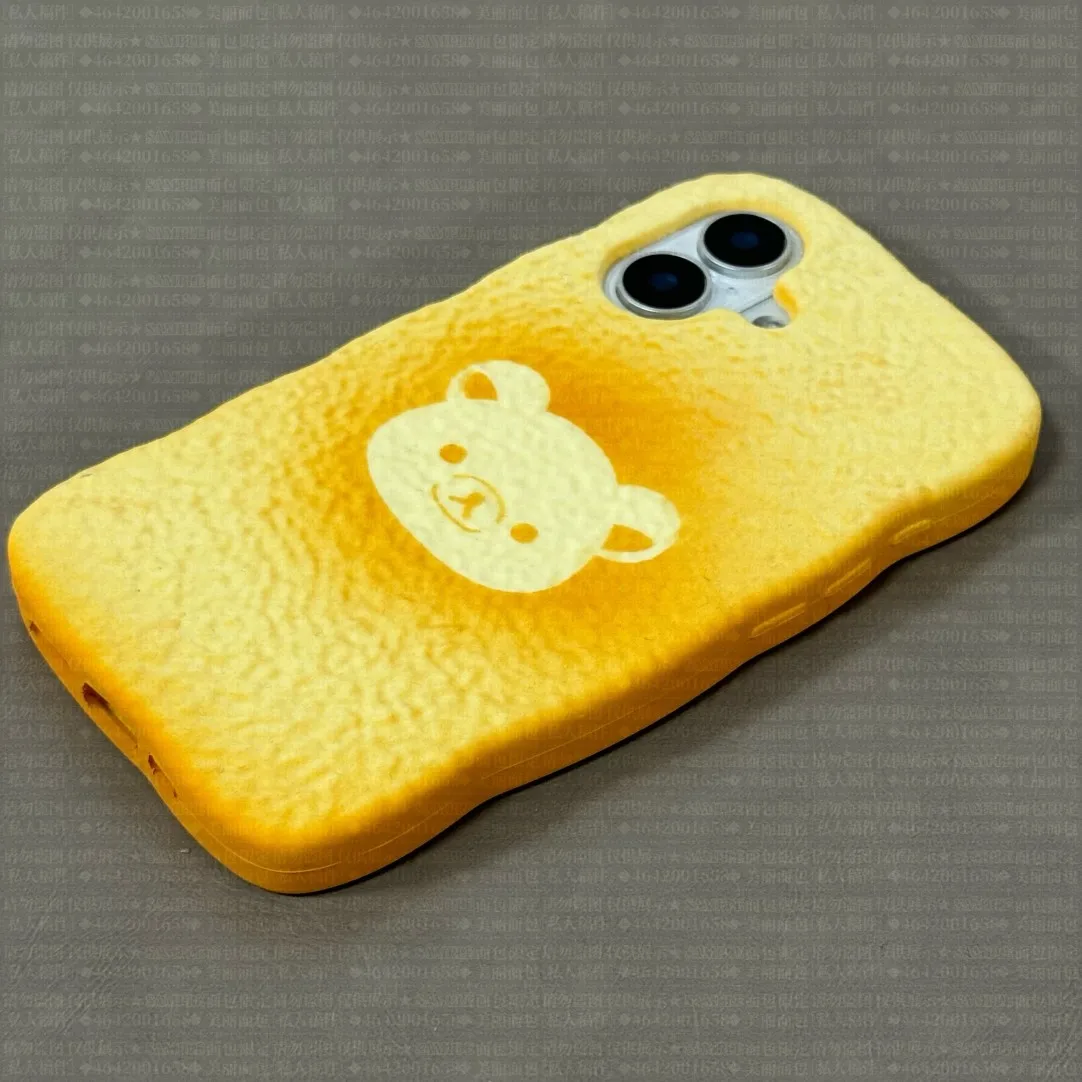Soft Sweet 3D Bread Back Phone Case for iPhone
