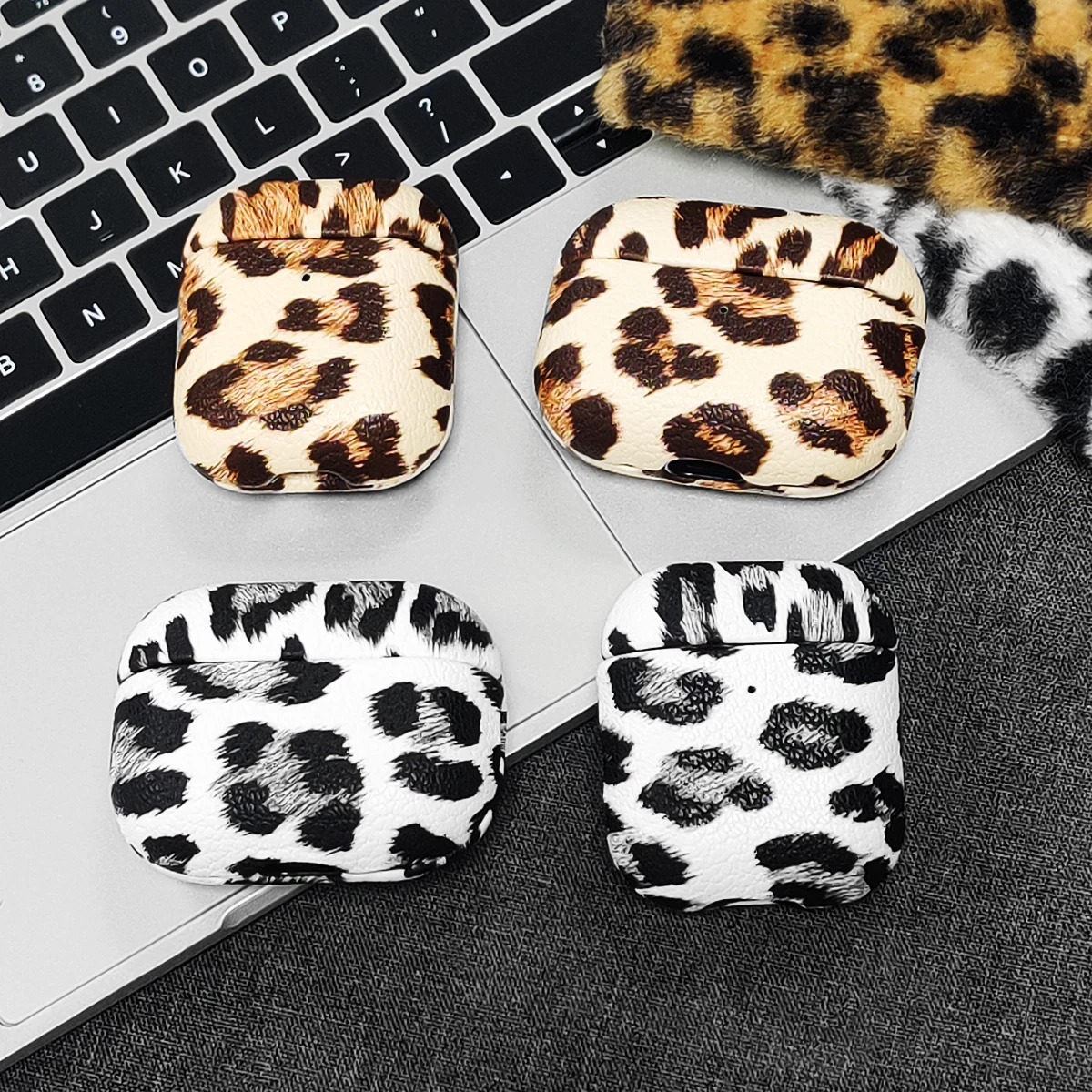 Leopard Print Leather Earphone Case for AirPods - Image 2